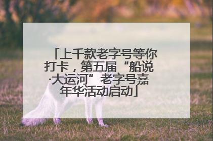 上千款老字号等你打卡，第五届“船说·大运河”老字号嘉年华活动启动